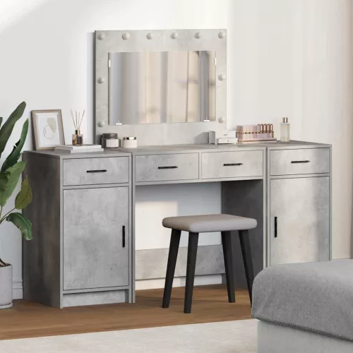 vidaXL Öltözködőasztal fiókkal 3 pcs Szürke 40 x 41 x 75 cm Faanyag