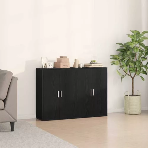 vidaXL Széf Musta tammi 60 x 31 x 84 cm Faanyag