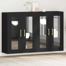   vidaXL Fali Szekrények 2 pcs Musta tammi 69,5 x 34 x 90 cm Faanyag