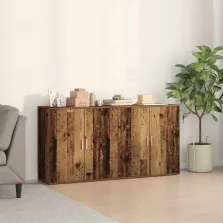   vidaXL Oldalszekrények 2 pcs Régi fa 79 x 38 x 80 cm Faanyag