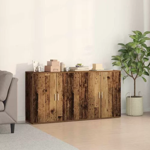 vidaXL Oldalszekrények 2 pcs Régi fa 79 x 38 x 80 cm Faanyag