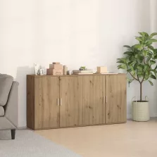   vidaXL Oldalszekrények 2 pcs kézműves tölgy 79 x 38 x 80 cm Faanyag