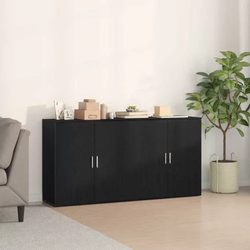vidaXL Oldalszekrények 2 pcs Musta tammi 79 x 38 x 80 cm Faanyag