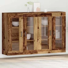   vidaXL Fali Szekrények 2 pcs Régi fa 69,5 x 34 x 90 cm Faanyag
