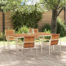 vidaXL Kert étkező szett 5 pcs Tömör Fa Akácia