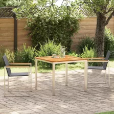 vidaXL Kert étkező szett 3 pcs Tömör teakfa