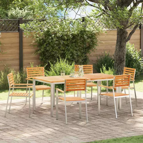 vidaXL Kerti Szék 6 pcs Barna 56 x 54.5 x 87 cm Tömör tíkfa