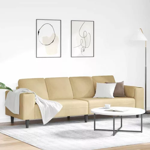 Szövet kanapé párnával Szürke zöld 208 cm Bársony anyag