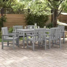   vidaXL Kerti étkezőszék 6 pcs Világosszürke 65.5 x 55.5 x 88cm Műanyag