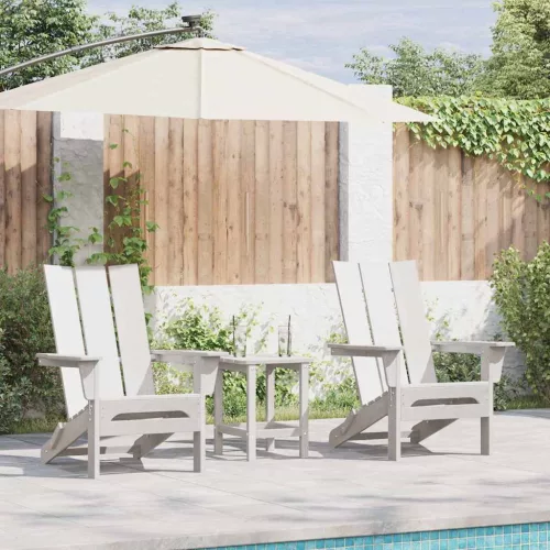 vidaXL Kerti pihenő bútor 2 pcs Fehér 74.5 x 80.5 x 90cm Műanyag