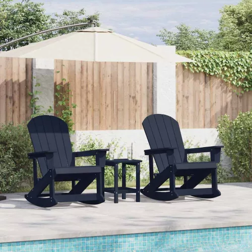 vidaXL Adirondack hintás székek 2 pcs Tengerészkék HDPE