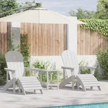   vidaXL Kerti pihenő bútor 2 pcs Fehér 74 x 82 x 90cm Műanyag