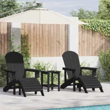   vidaXL Kerti pihenő bútor 2 pcs Fekete 74 x 82 x 90cm Műanyag
