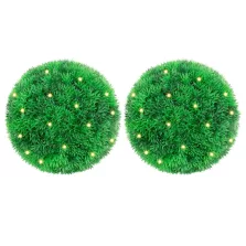   vidaXL 2 db zöld mesterséges boxwood gömbök LED fényekkel 22 cm