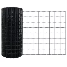 vidaXL Euro Kerítés 5 U Oszloppal Szürke 0.4x10 m Acél