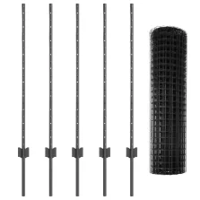   vidaXL Kertkerítés Készlet 2 db Szürke Porszórt Acél 10 x 1 m Tartós