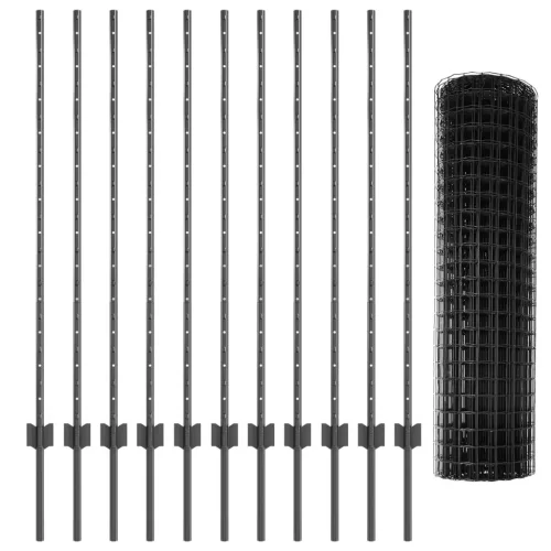 vidaXL Euro kerítés 22 U oszloppal Szürke 1.2x25 m Acél