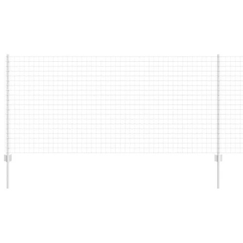 vidaXL Kerítés oszlopokkal Ezüst 1 x 10 m Acél