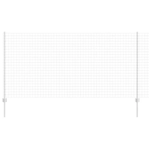 vidaXL Kerítés oszlopokkal Ezüst 1.2 x 10 m Acél