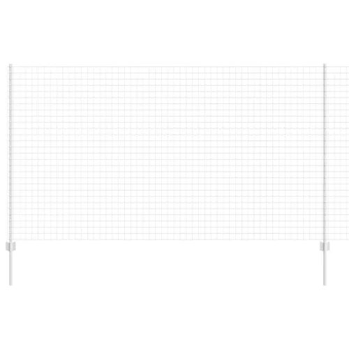 vidaXL Kerítés oszlopokkal Ezüst 1.4 x 10 m Acél