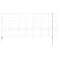 vidaXL Kerítés oszlopokkal Ezüst 1 x 10 m Acél