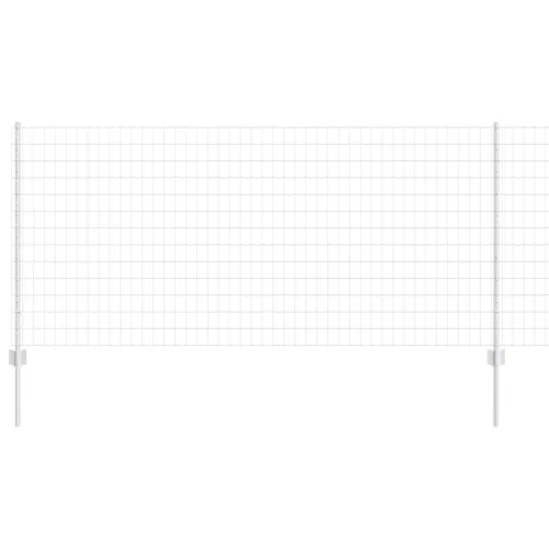 vidaXL Kerítés oszlopokkal Ezüst 1 x 10 m Acél