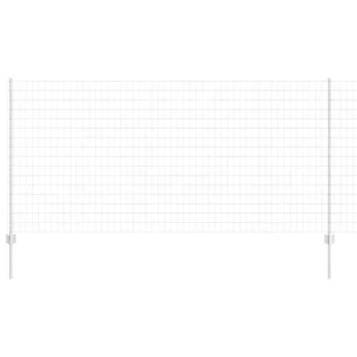 vidaXL Kerítés oszlopokkal Ezüst 1.2 x 10 m Acél