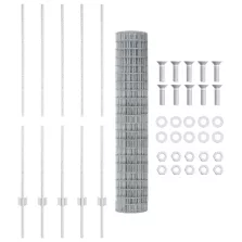 vidaXL Euro Kerítés 10 U Oszloppal Ezüst 1,4x10 m Acél