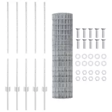 vidaXL Euro Kerítés 10 U Oszloppal Ezüst 1x10 m Acél