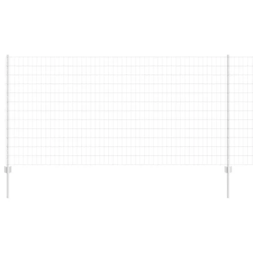 vidaXL Kerítés oszlopokkal Ezüst 1.2 x 10 m Acél