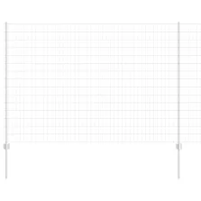 vidaXL Kerítés oszlopokkal Ezüst 1.5 x 10 m Acél