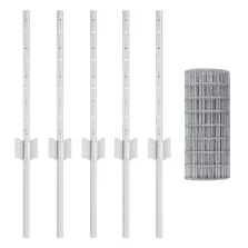 vidaXL Euro Kerítés 5 U Oszloppal Ezüst 0,4x10 m Acél