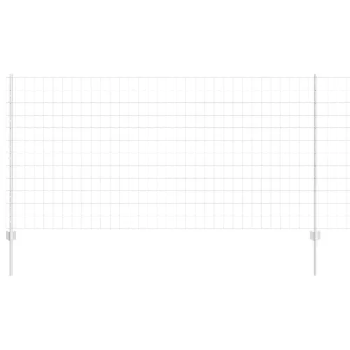 vidaXL Kerítés oszlopokkal Ezüst 1.2 x 10 m Acél