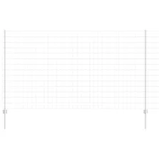 vidaXL Kerítés oszlopokkal Ezüst 1.4 x 10 m Acél