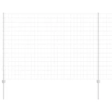 vidaXL Kerítés oszlopokkal Ezüst 1.5 x 10 m Acél