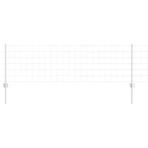 vidaXL Kerítés oszlopokkal Ezüst 0,6 x 10 m Acél