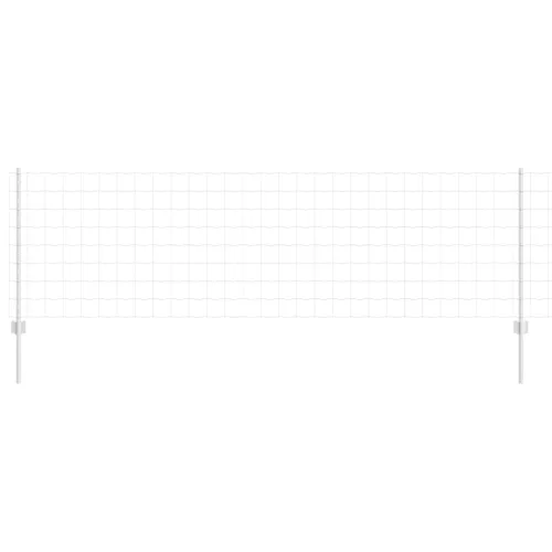 vidaXL Kerítés oszlopokkal Ezüst 0.8 x 10 m Acél