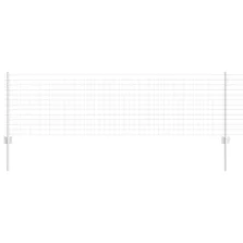 vidaXL Kerítés oszlopokkal Ezüst 0,6 x 25 m Acél