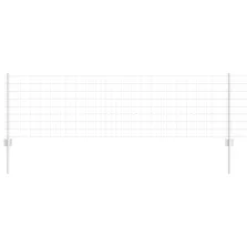 vidaXL Kerítés oszlopokkal Ezüst 0,6 x 25 m Acél