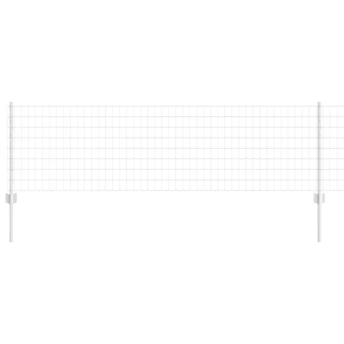 vidaXL Kerítés oszlopokkal Ezüst 0,6 x 25 m Acél