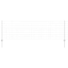 vidaXL Kerítés oszlopokkal Ezüst 0.8 x 25 m Acél