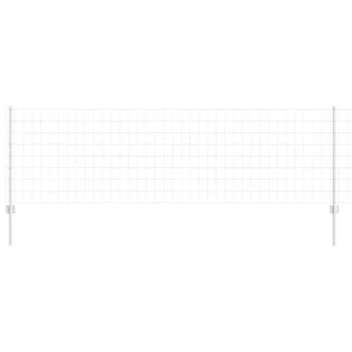 vidaXL Kerítés oszlopokkal Ezüst 0.8 x 25 m Acél