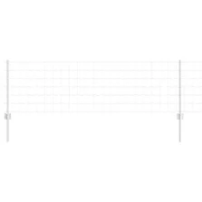 vidaXL Kerítés oszlopokkal Ezüst 0,6 x 25 m Acél