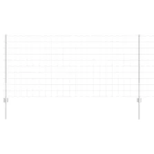 vidaXL Kerítés oszlopokkal Ezüst 1 x 25 m Acél