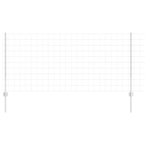 vidaXL Kerítés oszlopokkal Ezüst 1 x 25 m Acél