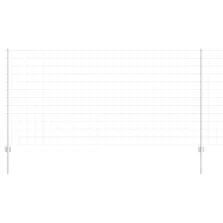 vidaXL Kerítés oszlopokkal Ezüst 1.2 x 25 m Acél