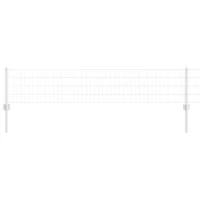 vidaXL Kerítés oszlopokkal Ezüst 0.4 x 50 m Acél