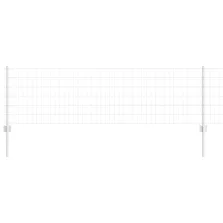 vidaXL Kerítés oszlopokkal Ezüst 0.6 x 50 m Acél