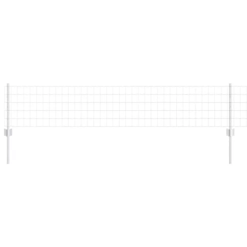 vidaXL Kerítés oszlopokkal Ezüst 0,4 x 10 m Acél
