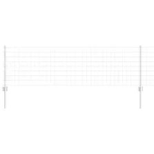 vidaXL Kerítés oszlopokkal Ezüst 0,6 x 10 m Acél